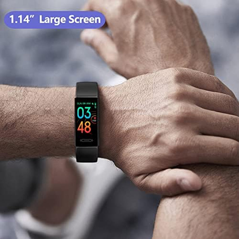 Fitness Activity Tracker, Temperature Measurement Heart Rate Blood Pressure Monitor IP68 Waterproof Smart Watch,Sleep Tracking Pedometer Calories Counter Health Bracelet for Women Men Kids