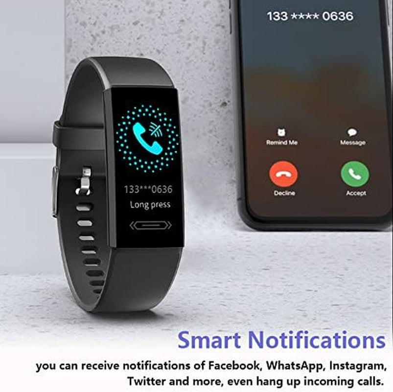 Fitness Activity Tracker, Temperature Measurement Heart Rate Blood Pressure Monitor IP68 Waterproof Smart Watch,Sleep Tracking Pedometer Calories Counter Health Bracelet for Women Men Kids